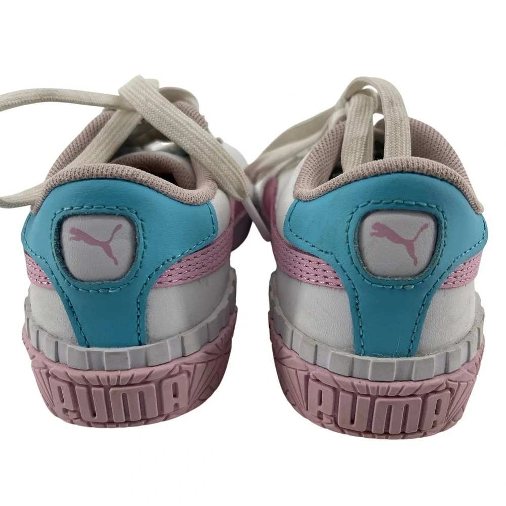Puma Calia Dreamer Sneakers White Pink Blue Floral Detail Size 12C‎